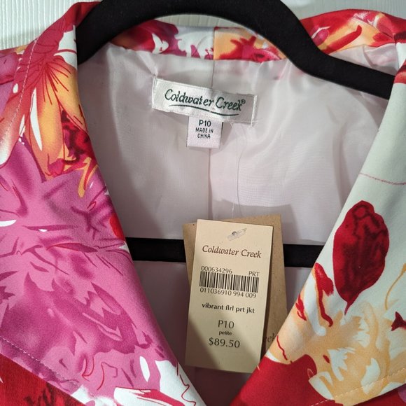 Coldwater Creek Floral Jacket/Blazer Petite - Picture 6 of 14